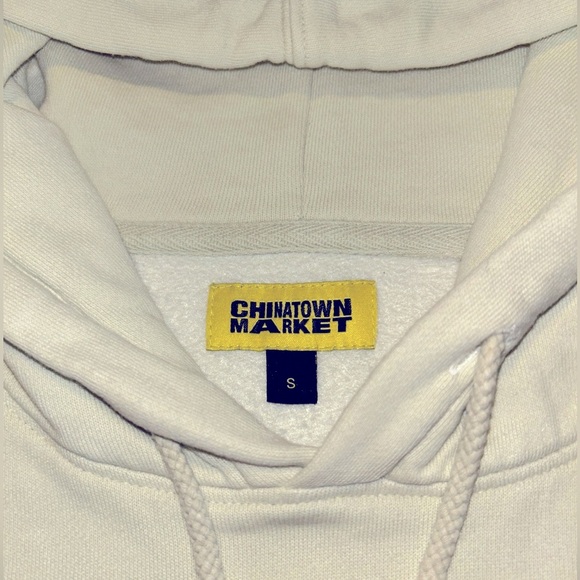 CHINATOWN MARKET graphic pullover hoodie size small in eggshell/cream color - Picture 5 of 7